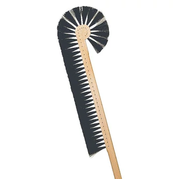 Perie de praf pentru dulapuri, păr natural de cal, negru, lungime 70 cm
