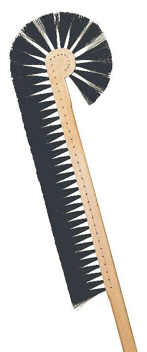 Perie de praf pentru dulapuri, păr natural de cal, negru, lungime 70 cm
